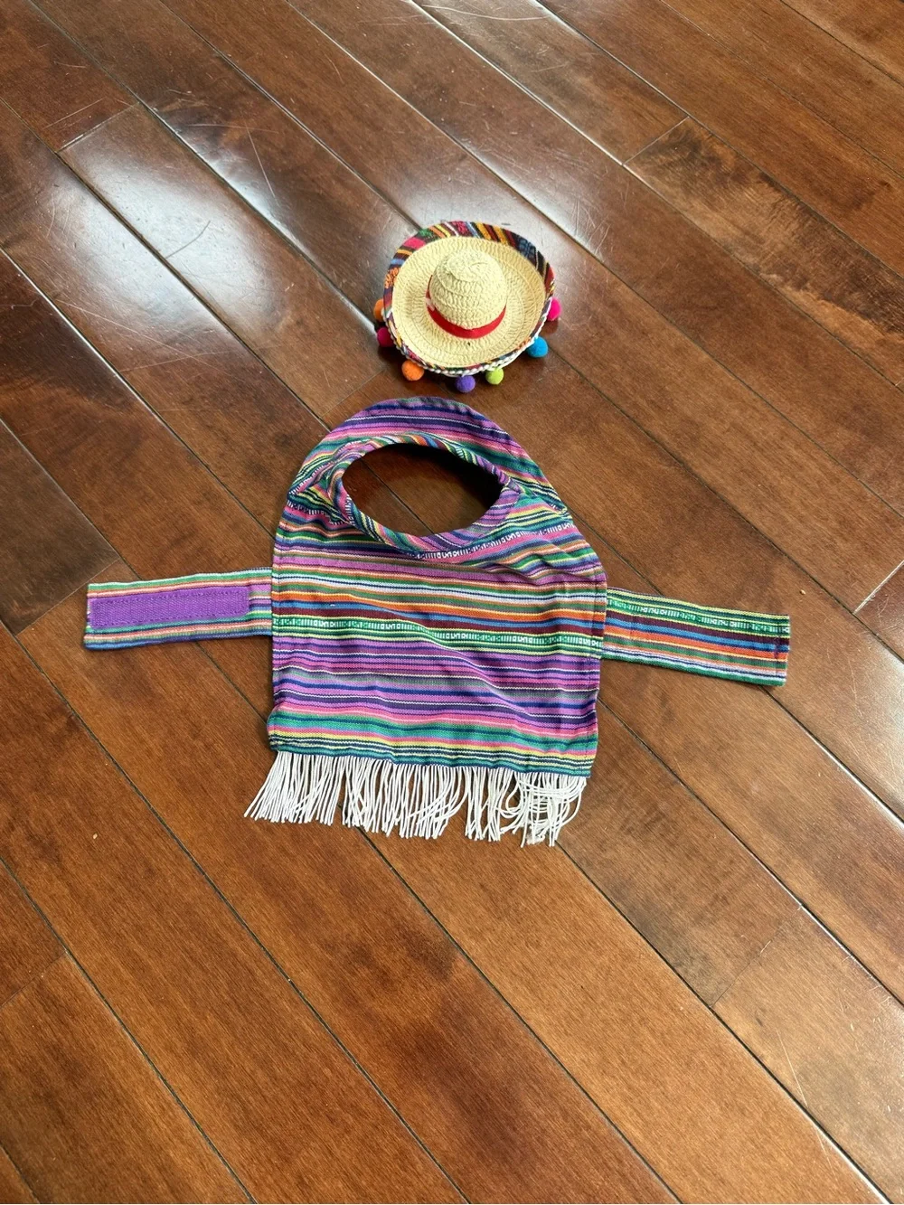 Pup Crew Mexican Fiesta Sombrero & Serape Dog Costume, size XS/Small